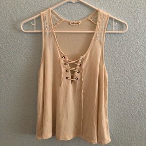 cream tank top